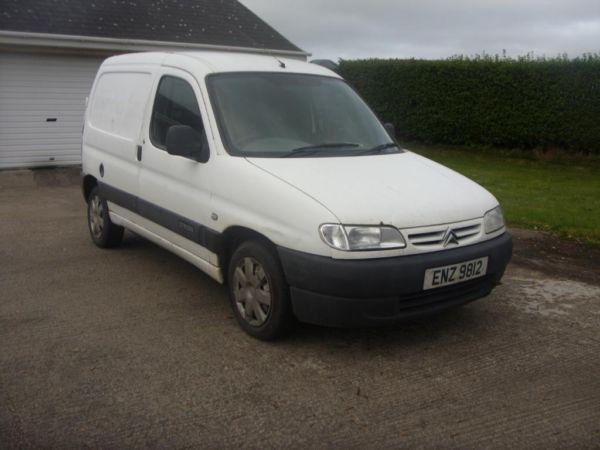 Citroen Berlingo. Full years MOT, taxed until Feb 2014. New tyres. Very reliable.