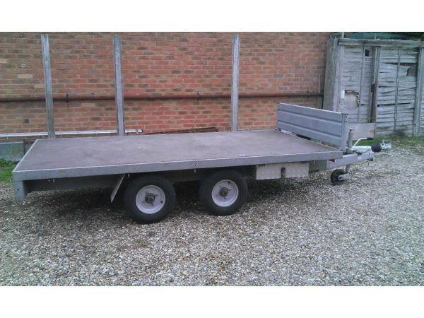 INDESPENSION TWIN AXLED FLATBED CAR TRANSPORTER TRAILER 2011
