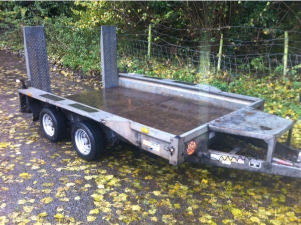 Ifor Williams 3.5 ton plant trailer 10x6 adjustable width ramps vgc