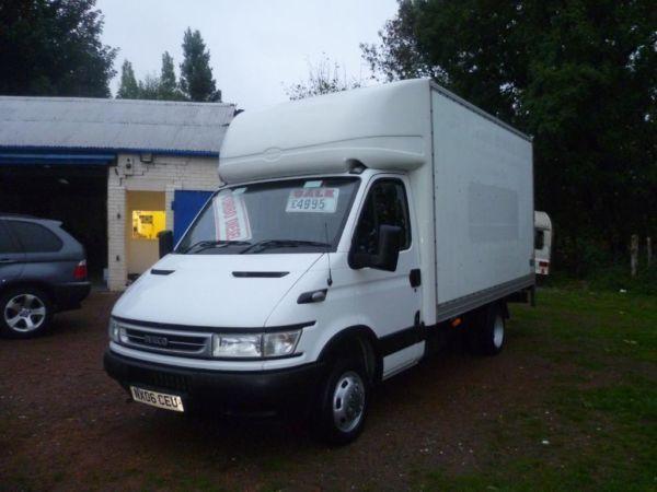 IVECO C12 LWB TWIN WHEEL LUTON WITH DEL SLIMJIM ELECTRIC TAIL LIFT 14 FT BOX PLUS NOSE CONE MINT