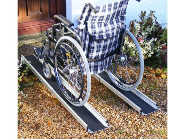 TELESCOPIC ALUMINIUM RAMPS 6FT & 7FT ANTI-SLIP SURFACE 600LBS SWL SUITABLE FOR WHEELCHAIRS SCOOTERS