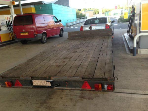car transporter trailer with ramps