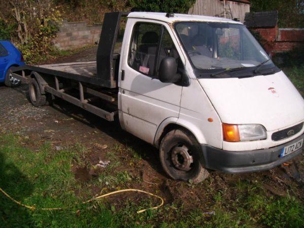 Ford Transit extra long wheel base recovery truck. 16ft beavertail