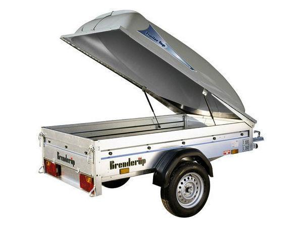 BRENDERUP GALVANISED LEISURE CAR TRAILER WITH ABS LID - 6'8' X 3'9' CAMPING STYLE TRAILER