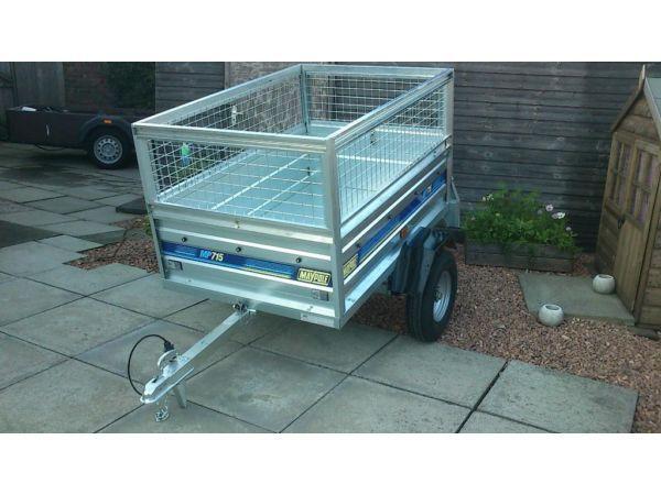 New Galvanised Car Trailer with Tipper Feature and Mesh Sides - Trailor