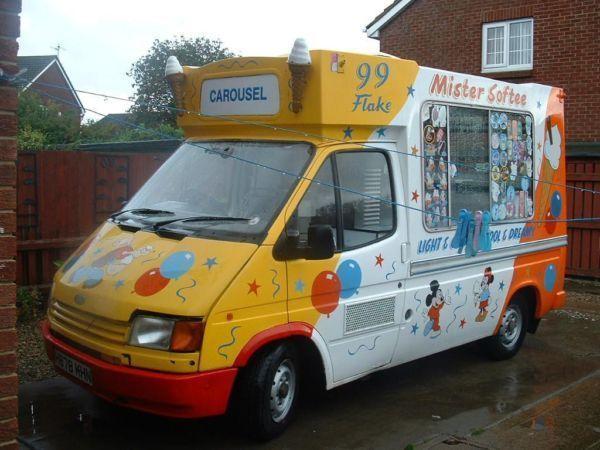 transit soft ice cream van