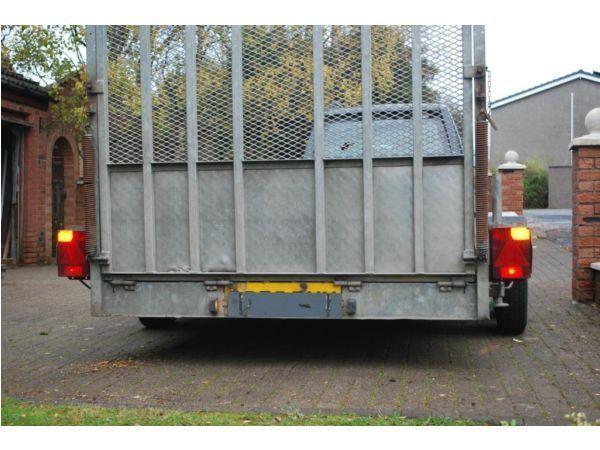 Indespension twin-axle plant trailer, 2.6 tonnes. Call 07802 355118
