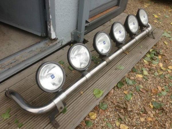LIGHT BAR FOR TRUCK ETC, SCANIA, VOLVO , DAF, IVECO, MAN, WITH SIX SPOT LIGHTS