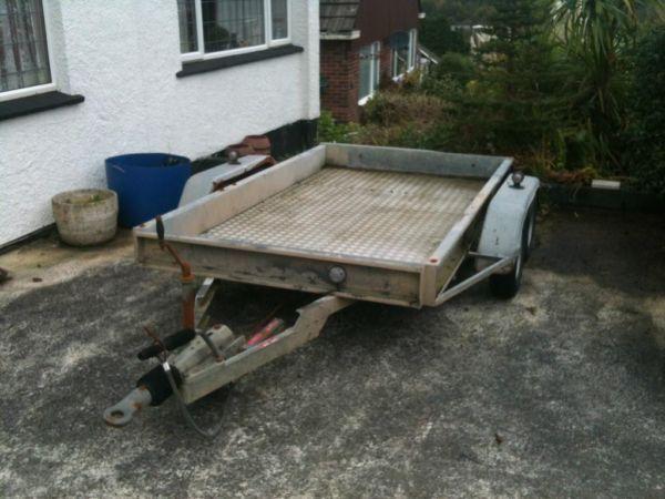 Twin Axle fully braked flatbed trailer