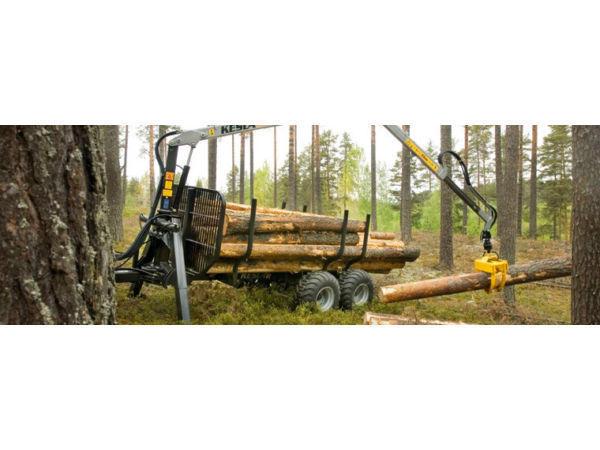 Forestry Timber Forwarder Trailer & Crane