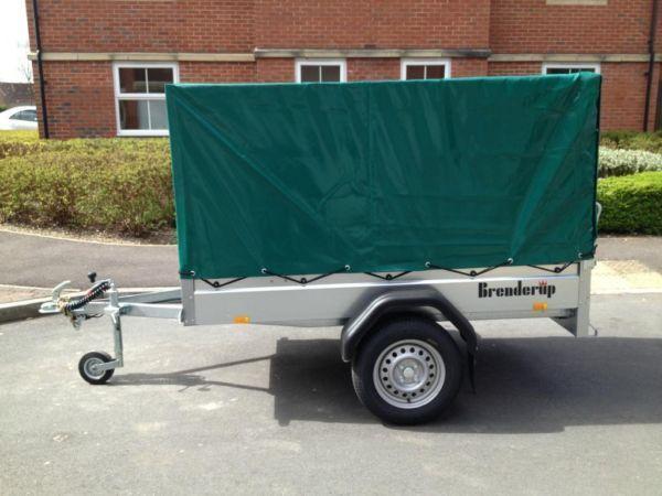 New trailer 2013 Brenderup 1205 s , with green 83cm High Canvas Cover.