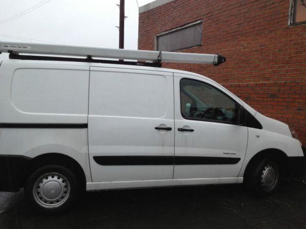 citroen relay dispatch roof bars with pipe container and tow bar