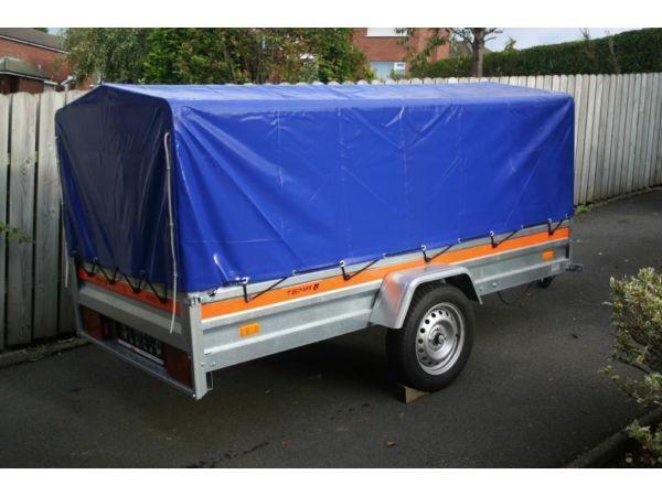 NEW fully galvanised, factory build light trailer, 8.6x4.25 (2.63x1.30 m) with 2.6 ft (0.8m) tent