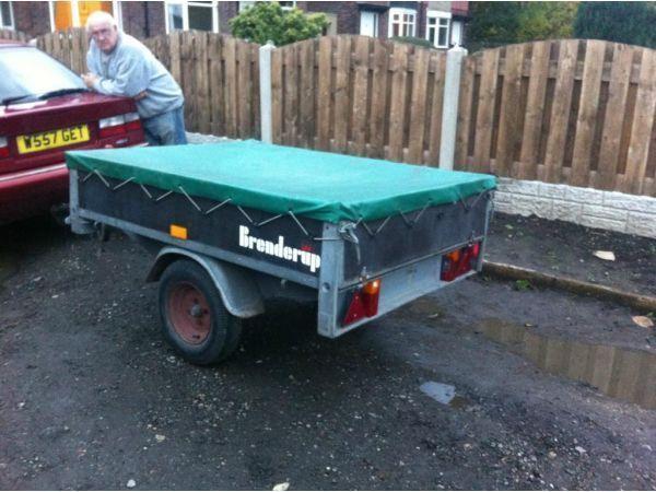 BRENDERUP BRAVO 160P TRAILER, 500kg GROSS,APPROX 5'x3' LOADING AREA WITH DROP DOWN FRONT/READ L@K
