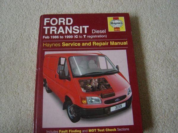 Ford Transit Diesel Haynes service & repair Manual 1986 to 1999.