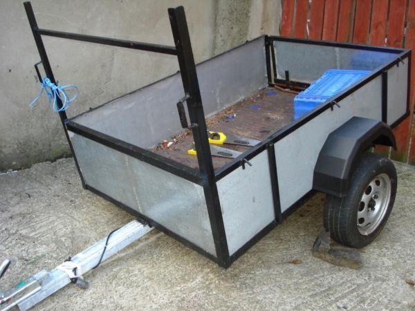 car trailer 6x4 new hitch mudguards comes with lights and ladder rack