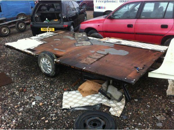 caravan trailer base would make excellent quad or buggy transport comes with 3 wheels £60 no offers